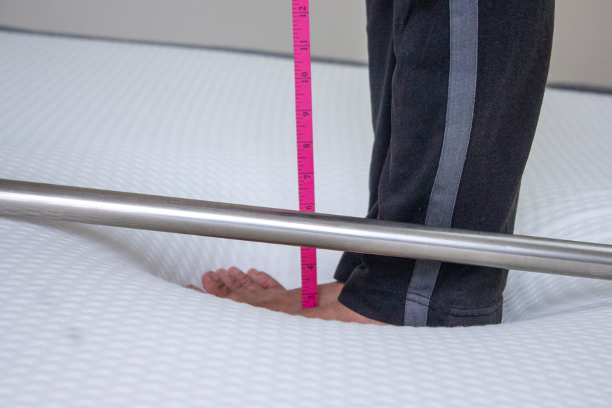 The Sleep Company mattress sinkage test